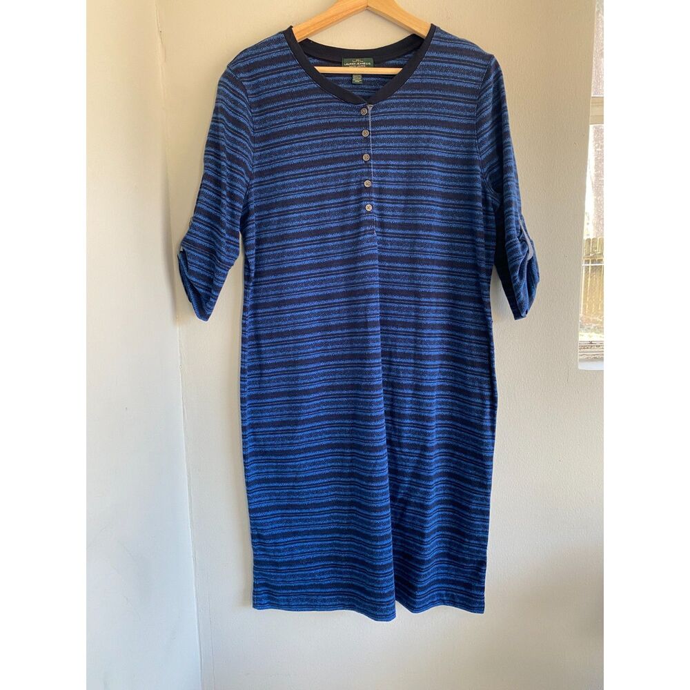 # Lauren Ralph Lauren XL Blue Striped Dress - RUNS SMALL